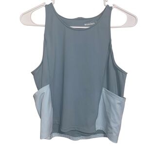Wondery Top Womens Medium Long Day Hiking Outdoor Sleeveless Tank Shirt Pockets